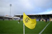 13 February 2022; A sideline flag flies in the wind as Kilkenny warm-up before the Allianz Hurling League Division 1 Group B match between Tipperary and Kilkenny at FBD Semple Stadium in Thurles, Tipperary. Photo by Brendan Moran/Sportsfile