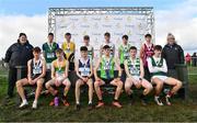 13 February 2022; Under 17 boy's medallists at The Irish Life Health National Intermediate, Master, Juvenile B & Relays Cross Country Championships in Castlelyons, Cork. Photo by Sam Barnes/Sportsfile
