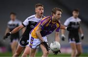 12 February 2022; Ross McGowan of Kilmacud Crokes in action against Jerome Johnston of Kilcoo during the AIB GAA Football All-Ireland Senior Club Championship Final match between Kilcoo, Down, and Kilmacud Crokes, Dublin, at Croke Park in Dublin. Photo by Stephen McCarthy/Sportsfile