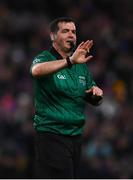 12 February 2022; Referee Sean Hurson during the AIB GAA Football All-Ireland Senior Club Championship Final match between Kilcoo, Down, and Kilmacud Crokes, Dublin, at Croke Park in Dublin. Photo by Stephen McCarthy/Sportsfile