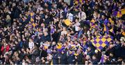 12 February 2022; Kilcmacud Crokes supporters celebrate a score during the AIB GAA Football All-Ireland Senior Club Championship Final match between Kilcoo, Down, and Kilmacud Crokes, Dublin, at Croke Park in Dublin. Photo by Stephen McCarthy/Sportsfile