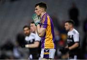 12 February 2022; Dara Mullen of Kilmacud Crokes reacts after a missed goal chance for his side during the AIB GAA Football All-Ireland Senior Club Championship Final match between Kilcoo, Down, and Kilmacud Crokes, Dublin, at Croke Park in Dublin. Photo by Piaras Ó Mídheach/Sportsfile