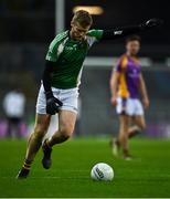 12 February 2022; Kilmacud Crokes goalkeeper Conor Ferris takes a free during the AIB GAA Football All-Ireland Senior Club Championship Final match between Kilcoo, Down, and Kilmacud Crokes, Dublin, at Croke Park in Dublin. Photo by Piaras Ó Mídheach/Sportsfile