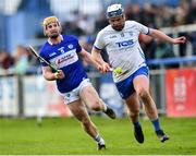 13 February 2022; Stephen Bennett of Waterford in action against Podge Delaney of Laois during the Allianz Hurling League Division 1 Group B match between Waterford and Laois at Walsh Park in Waterford. Photo by Piaras Ó Mídheach/Sportsfile