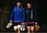 14 February 2022; Josh Murphy, left, and Peter Dooley during a Leinster Rugby squad training session at UCD in Dublin. Photo by Harry Murphy/Sportsfile