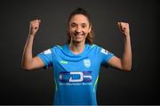 13 February 2022; Louise Corrigan during a DLR Waves squad portraits session at the UCD Bowl in Belfield, Dublin. Photo by Stephen McCarthy/Sportsfile