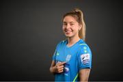 13 February 2022; Kate Mooney during a DLR Waves squad portraits session at the UCD Bowl in Belfield, Dublin. Photo by Stephen McCarthy/Sportsfile