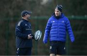 14 February 2022; Lead performance analyst Emmet Farrell and senior performance analyst Brian Colclough during a Leinster Rugby squad training session at UCD in Dublin. Photo by Harry Murphy/Sportsfile
