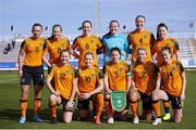 16 February 2022; The Republic of Ireland team, back row, from left, Katie McCabe, Ruesha Littlejohn, Megan Connolly, goalkeeper Courtney Brosnan, Louise Qiunn and Lucy Quinn, with, front row, Kyra Carusa, Denise O'Sullivan, Niamh Fahey, Savannah McCarthy and Heather Payne before the Pinatar Cup match between Republic of Ireland and Poland at La Manga in Murcia, Spain. Photo by Silvestre Szpylma/Sportsfile