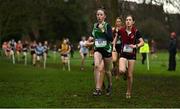 16 February 2022; Kara Daly of Gallen C.S., competing in the junior girls' 2000m during the Irish Life Health Leinster Schools Cross Country Championships at Santry Demesne in Dublin. Photo by Sam Barnes/Sportsfile