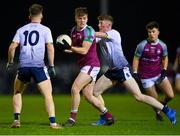 16 February 2022; Cathal Donoghue of NUI Galway in action against Connell Dempsey of UL during the Electric Ireland HE GAA Sigerson Cup Final match between NUI Galway and University of Limerick at IT Carlow in Carlow. Photo by Piaras Ó Mídheach/Sportsfile