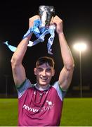 16 February 2022; NUI Galway captain Matthew Tierney lifts the cup after the Electric Ireland HE GAA Sigerson Cup Final match between NUI Galway and University of Limerick at IT Carlow in Carlow. Photo by Piaras Ó Mídheach/Sportsfile