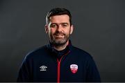 15 February 2022; Manager Tommy Barrett during the Treaty United FC squad portraits session at UL North Pavillion in Limerick. Photo by Eóin Noonan/Sportsfile