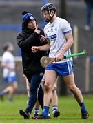13 February 2022; Waterford selector Stephen Frampton speaks with DJ Foran of Waterford at half-time during the Allianz Hurling League Division 1 Group B match between Waterford and Laois at Walsh Park in Waterford. Photo by Piaras Ó Mídheach/Sportsfile