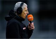 12 February 2022; Tomás Ó Flatharta of TG4 at the AIB GAA Football All-Ireland Senior Club Championship Final match between Kilcoo, Down, and Kilmacud Crokes, Dublin, at Croke Park in Dublin. Photo by Piaras Ó Mídheach/Sportsfile