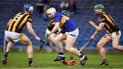 13 February 2022; Paul Flynn of Tipperary in action against Kilkenny players, from left, Huw Lawlor, David Blanchfield and Tommy Walsh during the Allianz Hurling League Division 1 Group B match between Tipperary and Kilkenny at FBD Semple Stadium in Thurles, Tipperary. Photo by Brendan Moran/Sportsfile