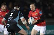11 February 2022; Chris Farrell of Munster in action during the United Rugby Championship match between Glasgow Warriors and Munster at Scotstoun Stadium in Glasgow, Scotland. Photo by Paul Devlin/Sportsfile