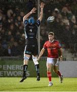 11 February 2022; Jack Crowley of Munster during the United Rugby Championship match between Glasgow Warriors and Munster at Scotstoun Stadium in Glasgow, Scotland. Photo by Paul Devlin/Sportsfile