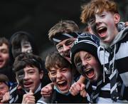 17 February 2022; Cistercian College supporters during the Bank of Ireland Leinster Rugby Schools Senior Cup 1st Round match between Cistercian College, Roscrea and Wesley College at Energia Park in Dublin. Photo by David Fitzgerald/Sportsfile