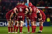 18 December 2021; Tadhg Beirne of Munster speaks to his teammates during the Heineken Champions Cup Pool B match between Munster and Castres Olympique at Thomond Park in Limerick. Photo by Brendan Moran/Sportsfile