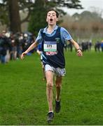 16 February 2022; Conor McGuirk of Lusk Community College, competing in the junior boys' 3000m during the Irish Life Health Leinster Schools Cross Country Championships at Santry Demesne in Dublin. Photo by Sam Barnes/Sportsfile