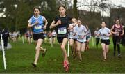 16 February 2022; Jolie Kennedy of St Josephs Rush, competing in the junior girls' 2000m during the Irish Life Health Leinster Schools Cross Country Championships at Santry Demesne in Dublin. Photo by Sam Barnes/Sportsfile