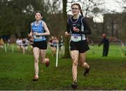 16 February 2022; Laila Halpin of Loreto Beaufort, competing in the junior girls' 2000m during the Irish Life Health Leinster Schools Cross Country Championships at Santry Demesne in Dublin. Photo by Sam Barnes/Sportsfile