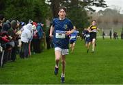 16 February 2022; Niall McAndrew of Naas CBS, competing in the minor boys' 2000m during the Irish Life Health Leinster Schools Cross Country Championships at Santry Demesne in Dublin. Photo by Sam Barnes/Sportsfile