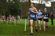 16 February 2022; Niamh Garvey of Killina Secondary School, competing in the junior girls' 2000m during the Irish Life Health Leinster Schools Cross Country Championships at Santry Demesne in Dublin. Photo by Sam Barnes/Sportsfile