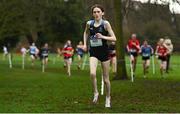 16 February 2022; Dearbhla Alan of St Marys Dundalk, competing in the junior girls' 2000m during the Irish Life Health Leinster Schools Cross Country Championships at Santry Demesne in Dublin. Photo by Sam Barnes/Sportsfile