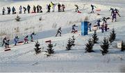 18 February 2022; A general view of action during the Men's 15km Mass Start event on day 14 of the Beijing 2022 Winter Olympic Games at National Biathlon Centre in Zhangjiakou, China. Photo by Ramsey Cardy/Sportsfile