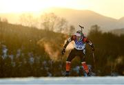 18 February 2022; Michal Krcmar of Czech Republic during the Men's 15km Mass Start event on day 14 of the Beijing 2022 Winter Olympic Games at National Biathlon Centre in Zhangjiakou, China. Photo by Ramsey Cardy/Sportsfile