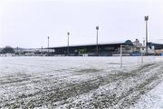 18 February 2022; A general view of the Finn Park pitch before the postponement of the SSE Airtricity League Premier Division match between Finn Harps and Drogheda United in Ballybofey, Donegal. Photo by Piaras Ó Mídheach/Sportsfile