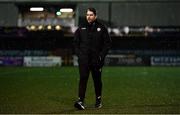 18 February 2022; Derry City manager Ruaidhrí Higgins before the SSE Airtricity League Premier Division match between Dundalk and Derry City at Oriel Park in Dundalk, Louth. Photo by Ben McShane/Sportsfile