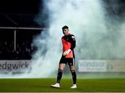 18 February 2022; Cork goalkeeper David Harrington during the SSE Airtricity League First Division match between Bray Wanderers and Cork City at Carlisle Grounds in Bray, Wicklow. Photo by David Fitzgerald/Sportsfile