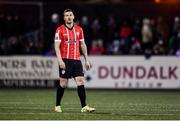 18 February 2022; Patrick McEleney of Derry City during the SSE Airtricity League Premier Division match between Dundalk and Derry City at Oriel Park in Dundalk, Louth. Photo by Ben McShane/Sportsfile