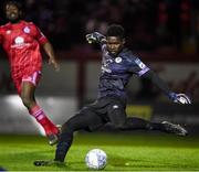 18 February 2022; St Patrick's Athletic goalkeeper Joseph Anang during the SSE Airtricity League Premier Division match between Shelbourne and St Patrick's Athletic at Tolka Park in Dublin. Photo by Stephen McCarthy/Sportsfile