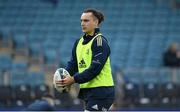 19 February 2022; James Lowe of Leinster before the United Rugby Championship match between Leinster and Ospreys at RDS Arena in Dublin. Photo by Harry Murphy/Sportsfile