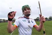 19 February 2022; Mikey Kiely of University of Limerick celebrates scoring the winning goal after the Electric Ireland HE GAA Fitzgibbon Cup Final match between NUI Galway and University of Limerick at IT Carlow in Carlow. Photo by Matt Browne/Sportsfile