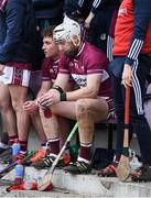 19 February 2022; Cian Lynch of NUI Galway after he was sent off by referee Fergal Horgan during the Electric Ireland HE GAA Fitzgibbon Cup Final match between NUI Galway and University of Limerick at IT Carlow in Carlow. Photo by Matt Browne/Sportsfile