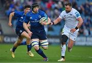 19 February 2022; Martin Moloney of Leinster makes a break during the United Rugby Championship match between Leinster and Ospreys at RDS Arena in Dublin. Photo by Brendan Moran/Sportsfile