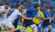 19 February 2022; Martin Moloney of Leinster is tackled by Rhys Webb of Ospreys during the United Rugby Championship match between Leinster and Ospreys at RDS Arena in Dublin. Photo by Brendan Moran/Sportsfile