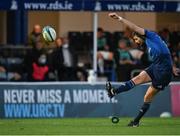 19 February 2022; Ross Byrne of Leinster kicks a conversion during the United Rugby Championship match between Leinster and Ospreys at RDS Arena in Dublin. Photo by Harry Murphy/Sportsfile