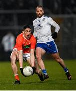 19 February 2022; Rory Grugan of Armagh in action against Conor Boyle of Monaghan during the Allianz Football League Division 1 match between Armagh and Monaghan at Athletic Grounds in Armagh. Photo by Piaras Ó Mídheach/Sportsfile