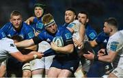 19 February 2022; James Tracy of Leinster is tackled by Tom Botha of Ospreys during the United Rugby Championship match between Leinster and Ospreys at RDS Arena in Dublin. Photo by Harry Murphy/Sportsfile