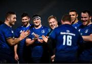 19 February 2022; Seán Cronin is given a guard of honour by his Leinster team mates after the United Rugby Championship match between Leinster and Ospreys at RDS Arena in Dublin. Photo by David Fitzgerald/Sportsfile