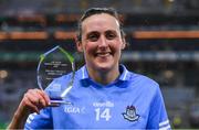 19 February 2022; Hannah Tyrrell of Dublin with her Player of the Match award after the Lidl Ladies Football National League Division 1 match between Dublin and Cork at Croke Park in Dublin. Photo by Ray McManus/Sportsfile