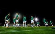 19 February 2022; (EDITOR'S NOTE; This image was created using a special effects camera filter) Republic of Ireland players warm-up before the Pinatar Cup Semi-Final match between Republic of Ireland and Russia at La Manga in Murcia, Spain. Photo by Manuel Queimadelos/Sportsfile