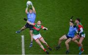 19 February 2022; Brian Howard of Dublin in action against Matthew Ruane of Mayo during the Allianz Football League Division 1 match between Dublin and Mayo at Croke Park in Dublin. Photo by Stephen McCarthy/Sportsfile