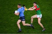 19 February 2022; Ciarán Kilkenny of Dublin in action against Donnacha McHugh of Mayo during the Allianz Football League Division 1 match between Dublin and Mayo at Croke Park in Dublin. Photo by Stephen McCarthy/Sportsfile